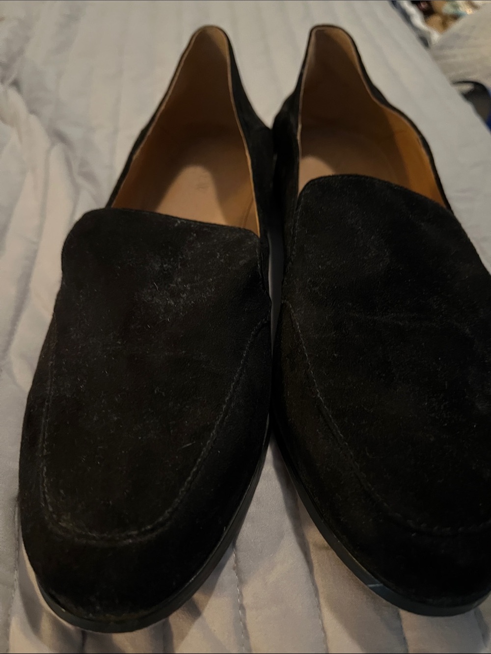 J. Crew Black Suede Slip-On Loafers size 10